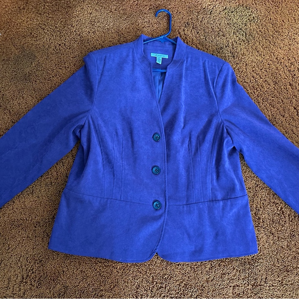 JM Collection eggplant purple Blazer